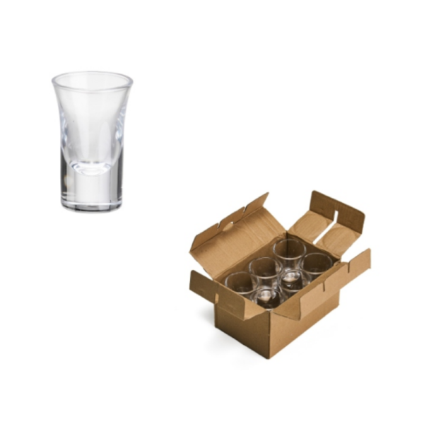 Kit Copos 30ML - Vidro - 6 Peças